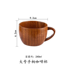 Load image into Gallery viewer, Wood Handle Cups Beer Tea Coffee Milk Water Cup Kitchen Bar Drinkware for Kitchen Coffee Mug