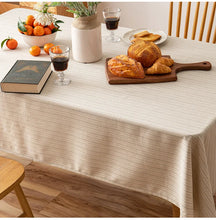 Load image into Gallery viewer, Retro Striped Cotton Linen Tablecloth