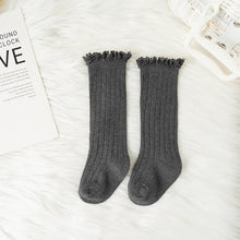 Load image into Gallery viewer, Ruffle-Top Cotton Knee Socks for Little Ones