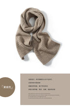 Load image into Gallery viewer, Men Winter Wool Cashmere Knitted Scarf Coarse Needle Texture Thick Neck Warmer Christmas Present Unisex Accessories 170*25 Traf