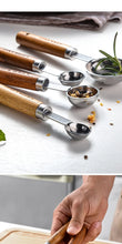Load image into Gallery viewer, 4PCS Stainless Steel Measuring Spoons with Wooden Handle