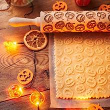 Load image into Gallery viewer, Halloween Pumpkin Embossed Rolling Pin
