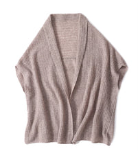 Load image into Gallery viewer, 100% Wool Oversized Knitted Poncho Shawl