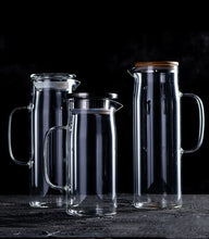 Load image into Gallery viewer, 1000ML/1500ML Thick Glass Kettle with Bamboo Lid & Filter