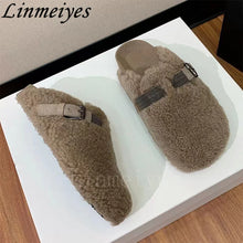 Load image into Gallery viewer, Women's Wool Round Toe Casual Mules