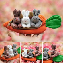 Load image into Gallery viewer, Easter 2024 Easter Bunny Unzip the rabbit doll toy:3 bunnies in carrot purse