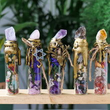 Load image into Gallery viewer, Natural Crystal Gemstone Wishing Bottle - Energy Decor & Gift