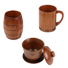 Load image into Gallery viewer, Wood Handle Cups Beer Tea Coffee Milk Water Cup Kitchen Bar Drinkware for Kitchen Coffee Mug