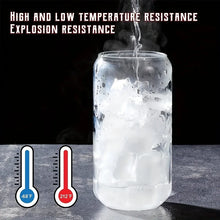 Load image into Gallery viewer, Can-Shaped Glass Cups with Glass Straw