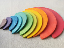Load image into Gallery viewer, Wooden Rainbow Arch Stacking Blocks & Peg Dolls