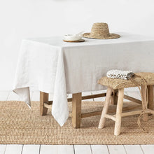 Load image into Gallery viewer, 100% Pure Linen Tablecloth - Solid Color Natural Fabric