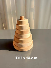 Load image into Gallery viewer, Natural wood ring stacker tower