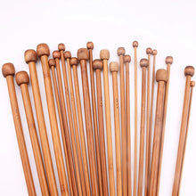 Load image into Gallery viewer, 2pcs New Sweater Needle Carbonized Bamboo Needle Single Head Bamboo Charcoal Needle With Long Wood Needle 35cm Knitting Needle