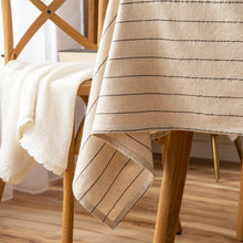 Load image into Gallery viewer, Retro Striped Cotton Linen Tablecloth