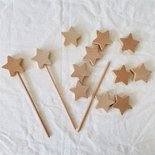 Load image into Gallery viewer, Wooden Rainbow Star Wands, 22.5 cm, Packs of 12 or 24