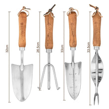 Load image into Gallery viewer, EZARC 4PCS Garden Tool Set Stainless Steel Gardening Tools Gardening Kit Include Hand Shovel Trowel Garden Rake Hand Weeder