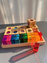Load image into Gallery viewer, Kids 3D Acrylic Crystal Gem Wooden Blocks