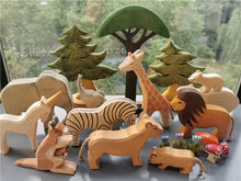 Load image into Gallery viewer, Colorful Wooden Animal Stacking Blocks - Forest & Safari Toys