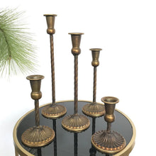 Load image into Gallery viewer, Retro Iron Golden Bronze Candle Holders - European Style Table Decor