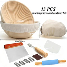Load image into Gallery viewer, 1set Professional Baking Tools 24 Oz Sourdough Starter Jar Pastry Mat Scraper Bread Slicing Knife Gloves for Home DIY Baking Kit