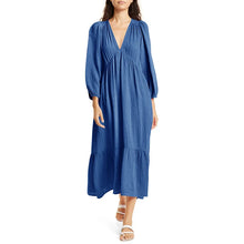 Load image into Gallery viewer, 100% Cotton Muslin Elegant Long Sleeve Dress