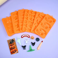 Load image into Gallery viewer, Halloween Silicone Molds - Skull, Pumpkin, Witch & Ghost Baking Tools
