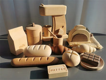 Load image into Gallery viewer, Montessori Wooden Coffee, Tea and Baguette Pretend Play Set