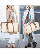 Load image into Gallery viewer, Custom PU Leather Garment Bag - Large Foldable Travel Duffle