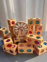 Load image into Gallery viewer, Kids 3D Acrylic Crystal Gem Wooden Blocks