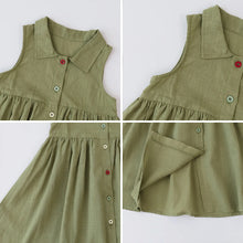 Load image into Gallery viewer, Bear Leader New Solid Baby Girl Dress Cotton Button Kids Dresses Summer Princess Party Dress Toddler Girls Sundress Kids Clothes
