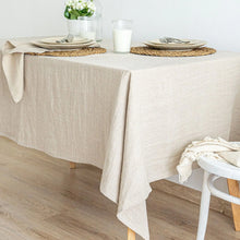 Load image into Gallery viewer, 100% Pure Linen Tablecloth - Natural Fabric Solid Color