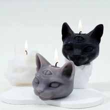 Load image into Gallery viewer, Gothic Three Eye Cat Scented Soy Wax Candle