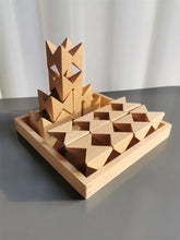 Load image into Gallery viewer, Montessori Wooden Butterfly Stacking Blocks