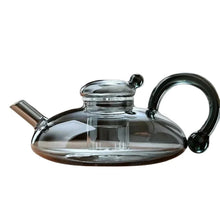 Load image into Gallery viewer, Glass Flower Tea Teapot, 600ml, Anthracite Grey