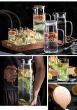 Load image into Gallery viewer, 1000ML/1500ML Thick Glass Kettle with Bamboo Lid & Filter