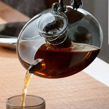 Load image into Gallery viewer, Glass Flower Tea Teapot, 600ml, Anthracite Grey