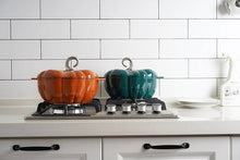 Load image into Gallery viewer, Pumpkin Enameled Cast Iron Dutch Oven - 1.9L Non-Stick Casserole Dish