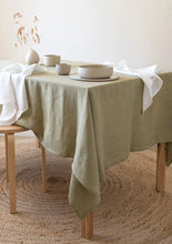 Load image into Gallery viewer, 100% Pure Linen Tablecloth - Natural Fabric Solid Color
