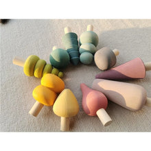 Load image into Gallery viewer, Wooden Pastel Nordic Blocks - Stacking, Trees, Houses & Animals