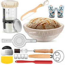 Load image into Gallery viewer, 1set Professional Baking Tools 24 Oz Sourdough Starter Jar Pastry Mat Scraper Bread Slicing Knife Gloves for Home DIY Baking Kit