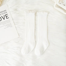 Load image into Gallery viewer, Ruffle-Top Cotton Knee Socks for Little Ones