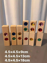 Load image into Gallery viewer, Kids 3D Acrylic Crystal Gem Wooden Blocks