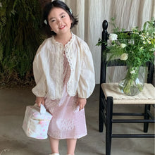 Load image into Gallery viewer, 8742 Children's Clothes 2024 Spring New Korean Girl's Lace Shirts Cardigan Tops Or Girl's Vest Dress