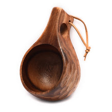 Load image into Gallery viewer, 210ml Outdoor Cup Kuksa Camping Mug Coffee Milk Cups Mugs Acacia-Wood Drinkware Bushcrafts Artifact Kitchen