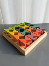Load image into Gallery viewer, Montessori Wooden Butterfly Stacking Blocks