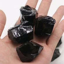 Load image into Gallery viewer, Black Obsidian Raw Stone, Natural Rough Pieces