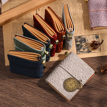 Load image into Gallery viewer, Mini Leather Pocket Notebook - Portable Retro Sketchbook & Daily Planner