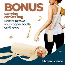Load image into Gallery viewer, Pure Copper Water Bottle with Carry Bag
