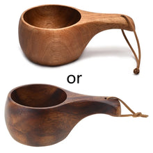 Load image into Gallery viewer, 210ml Outdoor Cup Kuksa Camping Mug Coffee Milk Cups Mugs Acacia-Wood Drinkware Bushcrafts Artifact Kitchen