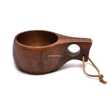 Load image into Gallery viewer, 210ml Outdoor Cup Kuksa Camping Mug Coffee Milk Cups Mugs Acacia-Wood Drinkware Bushcrafts Artifact Kitchen